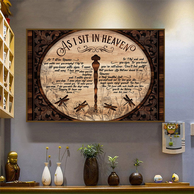 Dragonfly As I Sit In Heaven Customized Poster