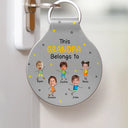 Gift For Father,Adorable,Custom Text - Drive Safe Daddy Grandpa - Personalized Custom Shaped Leather Keychain