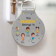 Gift For Father,Adorable,Custom Text - Drive Safe Daddy Grandpa - Personalized Custom Shaped Leather Keychain