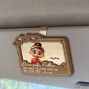 Gift For Father,Love - Drive Safe Daddy We Love You - Personalized Custom Shaped Car Visor Clip