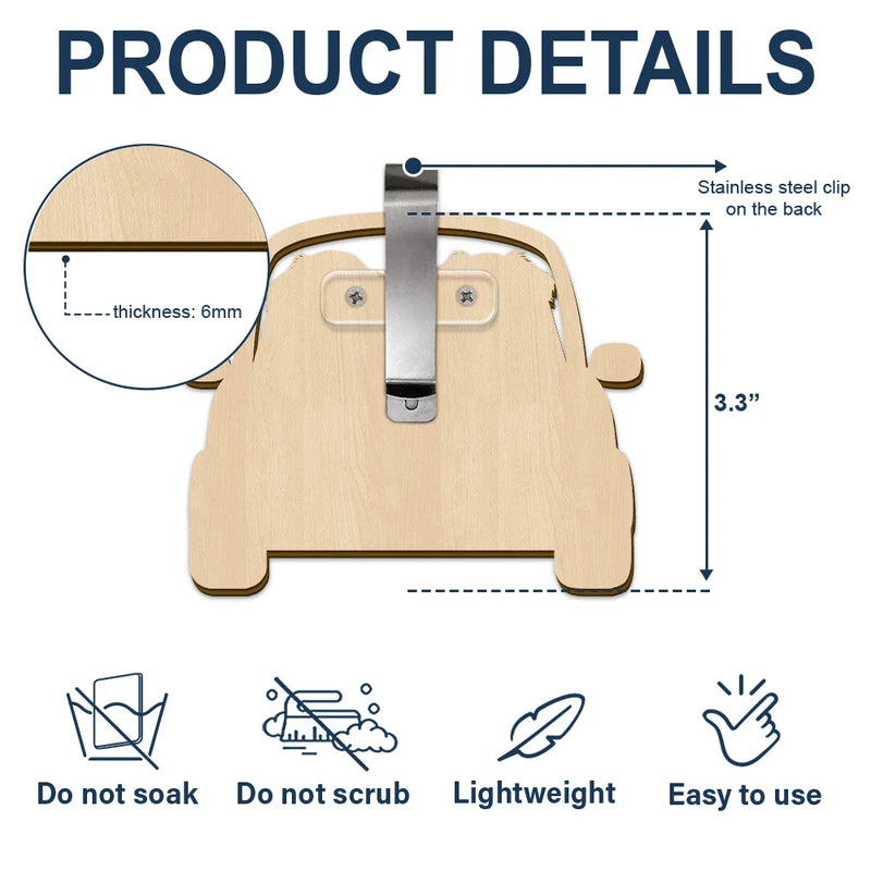 Dog Lovers, Dog Mom, Pet Lovers, Pet Mom, Dog Dad, Pet Dad, Funny - Drive Safe Human Servant - Personalized Custom Shaped Car Visor Clip