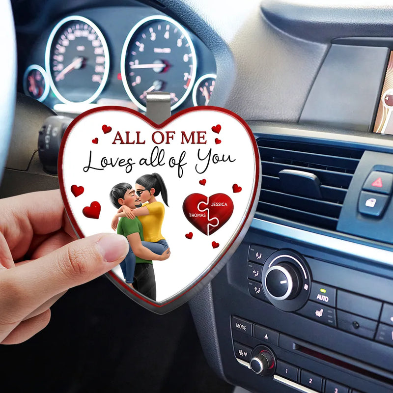 Gift For Couples,Gift For Husband,Gift For Wife,Gift For Boyfriend,Gift For Girlfriend,Love - Drive Safe I Love You 3D Kissing Couples - Personalized Custom Shaped Acrylic Car Visor Clip