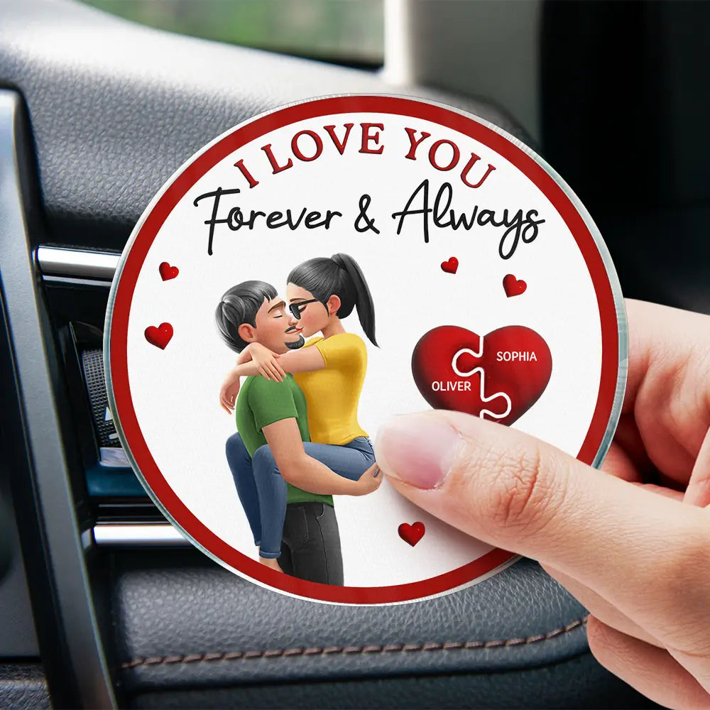 Gift For Couples,Gift For Wife,Gift For Husband,Gift For Boyfriend,Gift For Girlfriend,Love - Drive Safe I Love You Couples - Personalized Acrylic Car Vent Clip