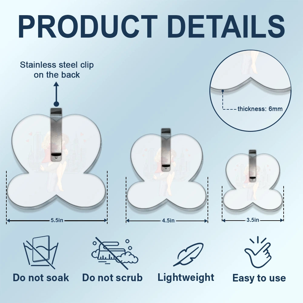 Drive Safe I Love You Couples - Personalized Custom Shaped Acrylic Car Visor Clip