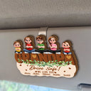 Gift For Grandpa,Gift For Grandma,Gift For Father,Gift For Mother,Love - Drive Safe We Love You Cute Cross Arms Kids - Personalized Custom Shaped Car Visor Clip