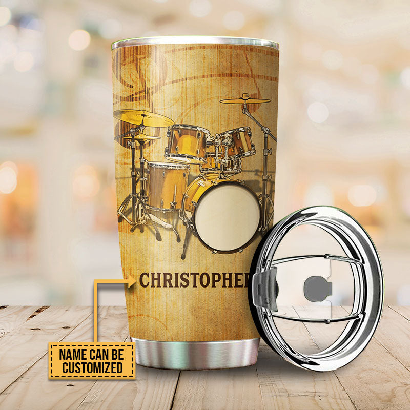 Drummer Gifts Drummer Nutritional Facts Label Custom Tumbler, Percussion Drum Player Gift