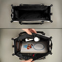 Grandma Mom Aesthetic Pattern - Personalized Leather Bag