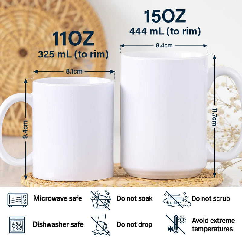 I Smile Because You Are My Daughter Son Version 2 - Personalized White Edge-to-Edge Mug