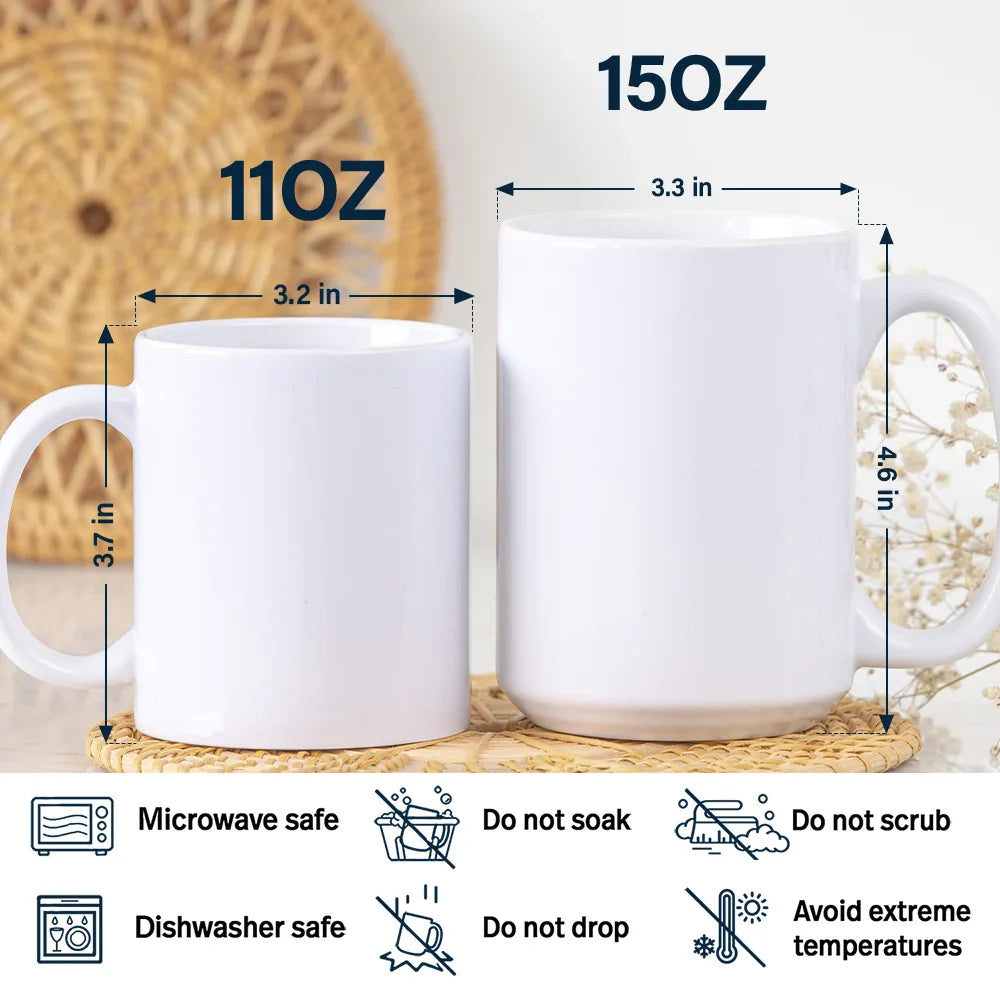 Gift For Couples,Old Couples,Gift For Husband,Gift For Wife,Gift For Boyfriend,Gift For Girlfriend,Love - Timber Couple I Love You Every Day - Personalized White Edge-to-Edge Mug