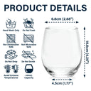 Custom Photo,Gift For Bestie,Funny - Custom Photo Besties Gray Scale Right In The Throat - Personalised Stemless Wine Glass