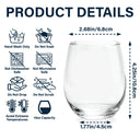 Gift For Yourself, Gifts For Colleagues, Funny - 3D Effect Funny Chicken F-CAW-F My Work Vocabulary - Personalized Stemless Wine Glass