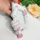 Custom Photo, Christmas, New baby, Family, Happy - Custom Photo Baby First Christmas - Personalized Embossed Ceramic Ornament