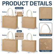 Shadow Monogram Girl By The Beach - Personalized Jute Beach Bag