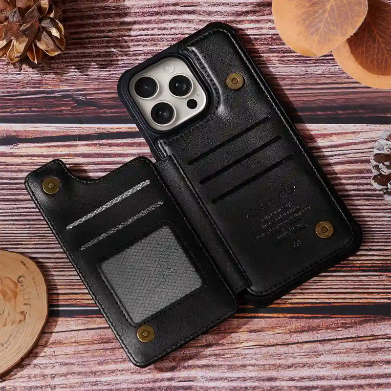 Custom Photo To Daddy Now You Can Carry Me Too - Personalized Leather Flip Wallet Phone Case