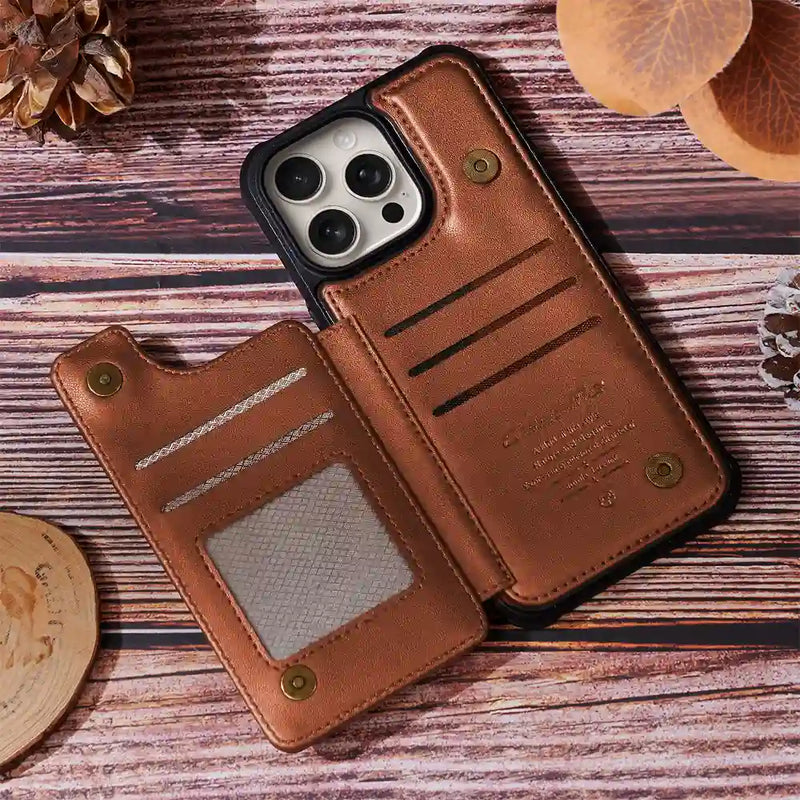 The Campsite Is Calling Personalized Leather Flip Wallet Phone