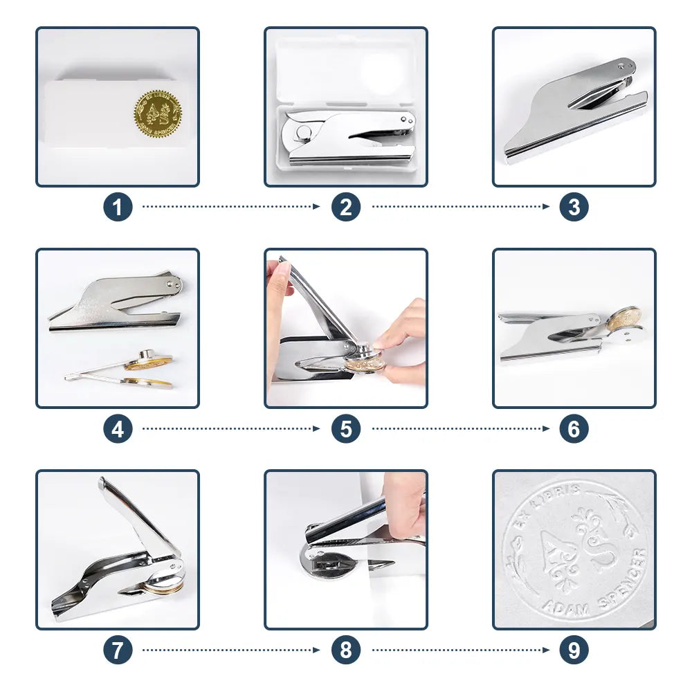 Reading,Gift For Yourself,Happy,Gift For Women - From The Library Of Bookworm Birth Flower - Personalized Embosser Stamp