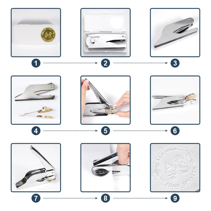 Reading,Gift For Yourself,Happy,Gift For Women - From The Library Of Bookworm Birth Flower - Personalized Embosser Stamp