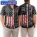 Early US Flag America 250 Years Of Freedom - Hawaiian Shirt