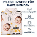 Gift For Men,Gift For Father,Gift For Grandpa,Happy,Non-Eng,German - Eigenes Foto Bester Opa Der Welt Trophäen-Papa - Personalisiertes Hawaiihemd