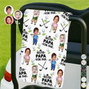 Gift For Grandpa,Sport Dad,Gift For Father,Happy,Custom Photo,Non-Eng,German - Eigenes Foto Bester Papa Von Par Lustiges Kind - Personalisiertes Golf-Handtuch