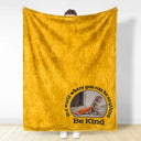 Punch Monkey,Gift For Yourself,Love,Gift For Bestie,Gift For Women,Gift For Men - Embroidery Effect In A World Where You Can Be Anything Be Kind - Personalized Fleece Blanket, Sherpa Blanket