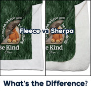Punch Monkey,Gift For Yourself,Love,Gift For Bestie,Gift For Women,Gift For Men - Embroidery Effect In A World Where You Can Be Anything Be Kind - Personalized Fleece Blanket, Sherpa Blanket