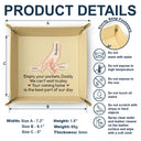 Gift For Father, Happy - Empty Your Pockets Daddy - Personalized Leather Valet Tray