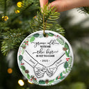 Gift For Couples, Gift For Husband, Gift For Wife, Gift For Boyfriend, Gift For Girlfriend - Engaged Couple Holding Hands The Best Is Yet To Come - 3D Inflated Effect Printed Ornament, Personalized Circle Ceramic Ornament