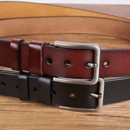 Gift For Couples,Gift For Husband,Gift For Boyfriend - I Love You Either Way - Personalized Engraved Leather Belt