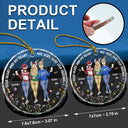 Christmas,Gift For Bestie,Funny - Entertained By Us As Us Friends - Personalized Circle Glass Ornament