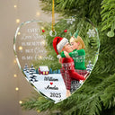 Love,Gift For Couples,Gift For Husband,Gift For Wife,Gift For Boyfriend,Gift For Girlfriend,Christmas - Every Love Story Is Beautiful But Ours Is My Favorite - Personalized Heart Shaped Glass Ornament