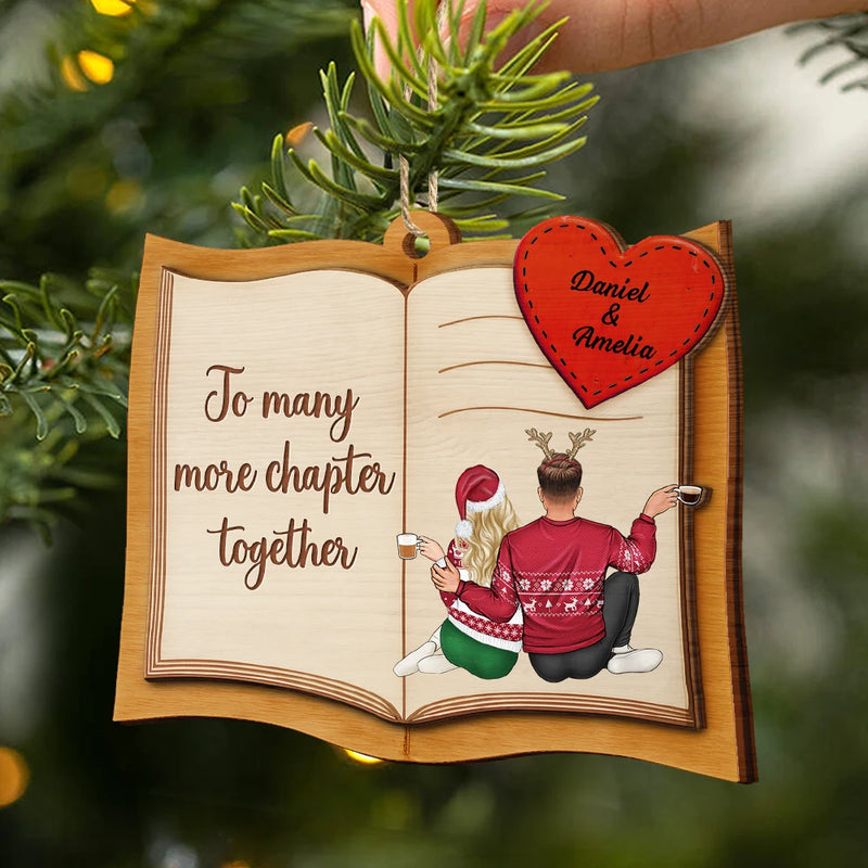 Gift For Couples,Gift For Husband,Gift For Wife,Gift For Boyfriend,Gift For Girlfriend,Christmas,Happy - Every Love Story Is Beautiful Couple - Personalized 2-Layered Wooden Ornament