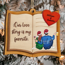 Gift For Couples,Gift For Husband,Gift For Wife,Gift For Boyfriend,Gift For Girlfriend,Christmas,Happy - Every Love Story Is Beautiful Couple - Personalized 2-Layered Wooden Ornament
