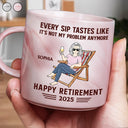 Retirement,Gift For Wife,Gift For Husband,Gift For Yourself,Gift For Women,Gift For Men,Gift For Grandpa,Gift For Father,Gift For Mother,Gift For Grandma - Every Sip Tastes Like It's Not My Problem Anymore Retirement - Personalized Marble Mug
