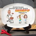 Grilling,Gift For Father,Happy - Everything Tastes Better When Daddy Grills It - Personalized Plate