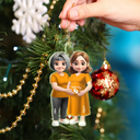 Christmas, Gift For Daughter, Happy, Mom - Daughters (Adult), New Mom, New baby - Expecting Mom & Grandma To Be, New Baby Reveals Baby Keepsake - Personalized Custom Shaped Acrylic Ornament