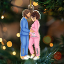 Décoration de Noël personnalisée en acrylique pour futurs parents