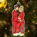 Décoration de Noël personnalisée en acrylique pour futurs parents