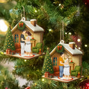 New Dad,New baby,New Mom,Christmas,Love - Expecting Parents Christmas Pregnancy - Personalized Custom Shaped Wooden Ornament