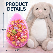 Easter,Happy,Gift For Kids,Parents - Watercolor Bunny Chick - Personalized Fillable Egg