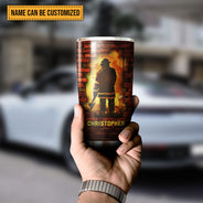 Firefighter The Title Custom Tumbler, Gift For Firefighter, Firefighter Appreciation, Labor Day Gift