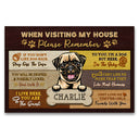 When Visiting My House - Gift For Dog Owners - Personalized Custom Doormat