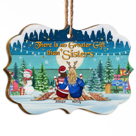 Noël entre sœurs : il n'y a pas de plus beau cadeau que les sœurs ! Décoration en bois personnalisée