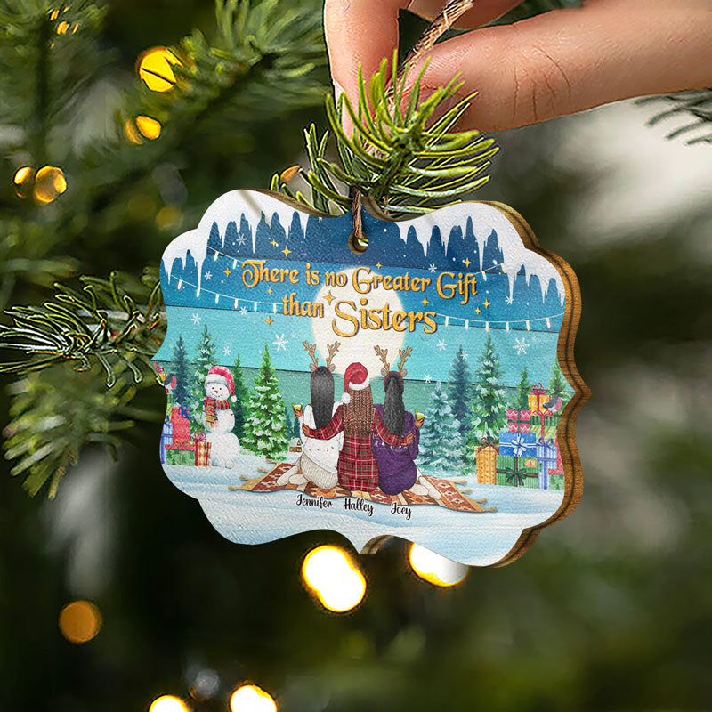 Noël entre sœurs : il n'y a pas de plus beau cadeau que les sœurs ! Décoration en bois personnalisée