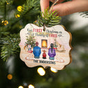 Christmas Family With Baby Our First Christmas As A Family Of - Personalized Custom Wooden Ornament