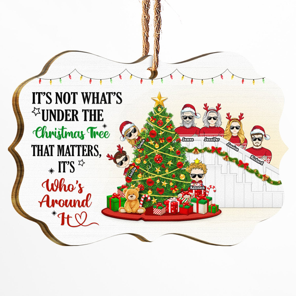 Under The Christmas Tree Family Gift For Father, Mother And Grandpar