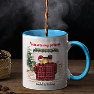 Christmas Couple I Want To Annoy For The Rest - Personalized Custom Accent Mug