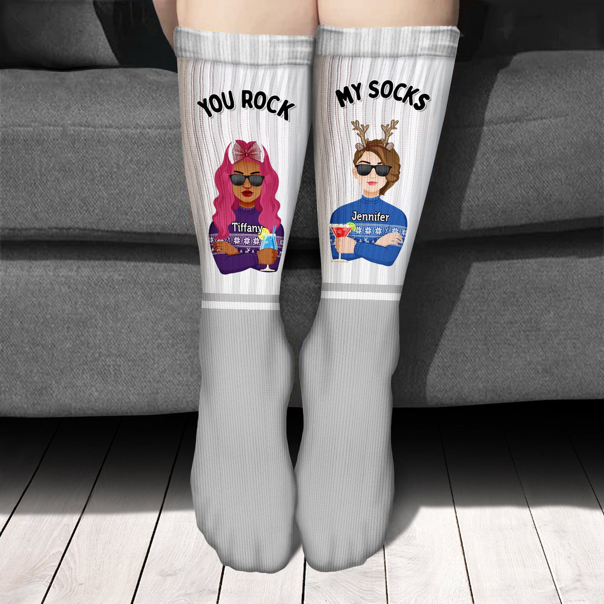 You Rock My Socks - Christmas Gift For Couples - Personalized Socks