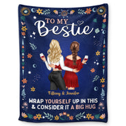 Couverture polaire personnalisée - Cadeau pour ma meilleure amie - Enveloppez-vous