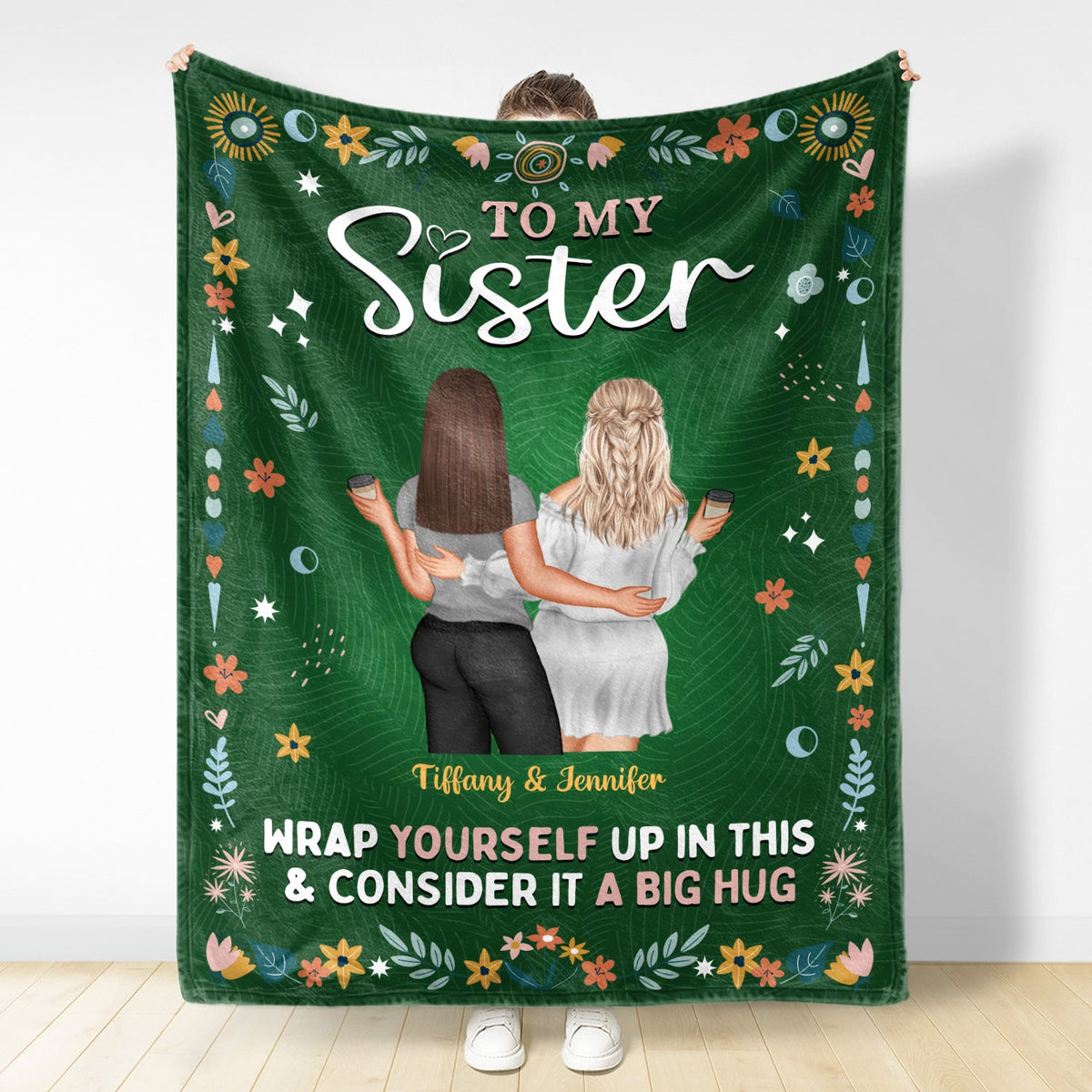 Couverture polaire personnalisée - Cadeau pour ma meilleure amie - Enveloppez-vous